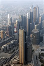 View from Burj Khalifa over Dubai International Financial Centre