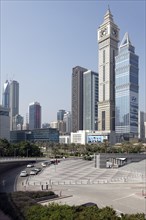 Skyscrapers built in differing architectural styles