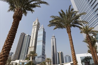 Skyscrapers built in differing architectural styles