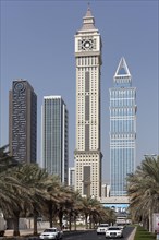 Skyscrapers built in differing architectural styles