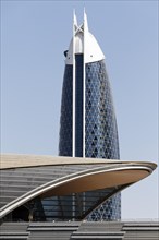 Damac Park Tower and Metro Station