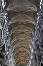 Nave of the gothic Cathedral of Rouen