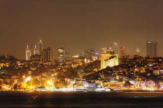 View from Üsküdar across the Bosphorus to Beyoglu