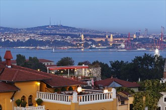 View from Old City Sultanahmet across Bosphorus towards the Asian side