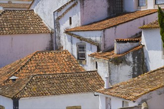 View of Obidos roof tops from the city wall