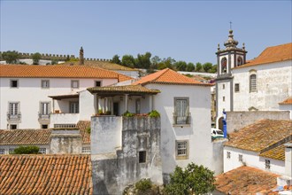 View of Obidos with Igreja de Sao Pedro