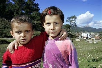 Children from a mountain village in Anatolia