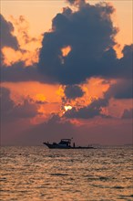Fishing boat at dusk
