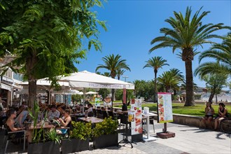 Promenade with outdoor restaurants