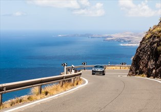 Coastal road on the cliff coast