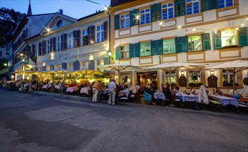 Restaurants with outdoor dining in the historic old town of Bamberg
