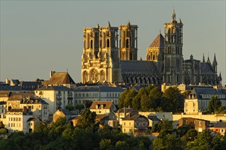 Laon Cathedral in the evening light