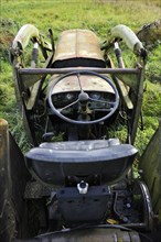 Old Fendt tractor from 1969 on a meadow