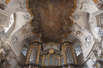 Organ loft with the Rieger organ