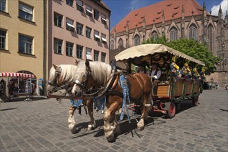 Horse carriage ride to the Nuremberg city festival