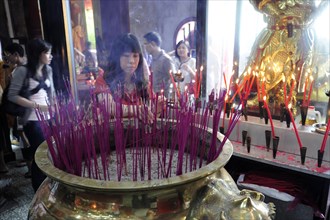 Incense sticks in the Leong San Temple