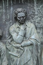 Relief of Beethoven on the equestrian monument in Heumarkt square