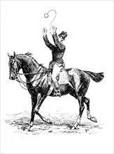 Ball game on horseback