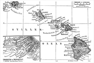 Map of the Hawaiian archipelago