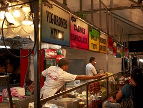 Evening market scene