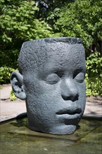 Child's head sculpture