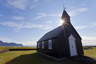 Black wooden church in Budir