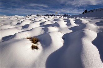 Snow formations in autumn