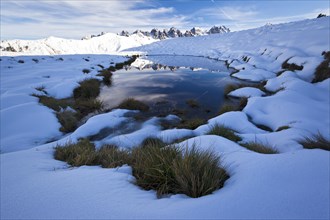 Kalkkoegel Range reflected in the water