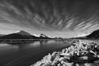 Full-moon scene at Turnagain Arm