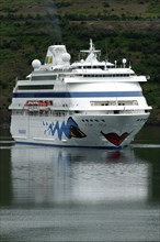 Luxury cruise ship AIDAcara in the Port of Akureyri