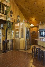 Kitchen inside a Timber Frame residential home