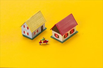 Two miniature houses