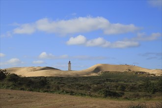 Wandering dune and the Rubjerg Knude lighthouse