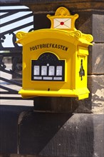Historical mailbox at the Augustus Bridge in Dresden