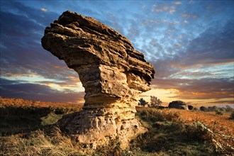 Bridestone rock formation in Dalby forest