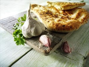 Garlic and coriander Indian Naan bread