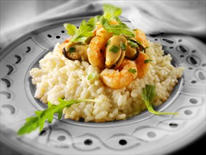 Classic risotto with prawns