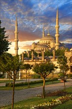Sunset over the Sultan Ahmed Mosque