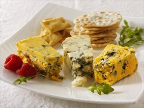 Cheese and biscuits with Stilton