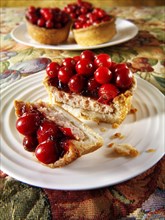 Traditional Cranberry topped pork pies