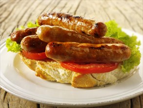 Chipolata sausage sandwich