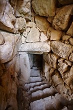 Entrance to Mycenae water cisterns for underground water storage
