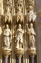 Neo-Gothic facade statues of the Cathedral of the Assumption of the Blessed Virgin Mary