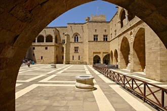 Inner courtyard of the 14th century medieval palace of the Grand Master of the Knights of St John