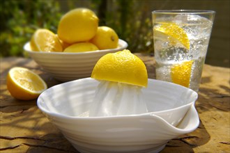 Home-made lemonade outside