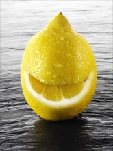 Lemon with a smiley face