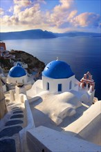 Blue-domed Byzantine Orthodox churches