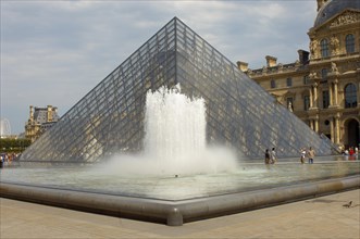 Glass pyramid entrance of the Louvre