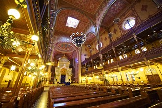 The interior of the Dohany Street or Great Synagogue