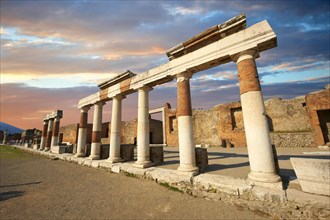 The Roman Columns of The Building of Eumachia